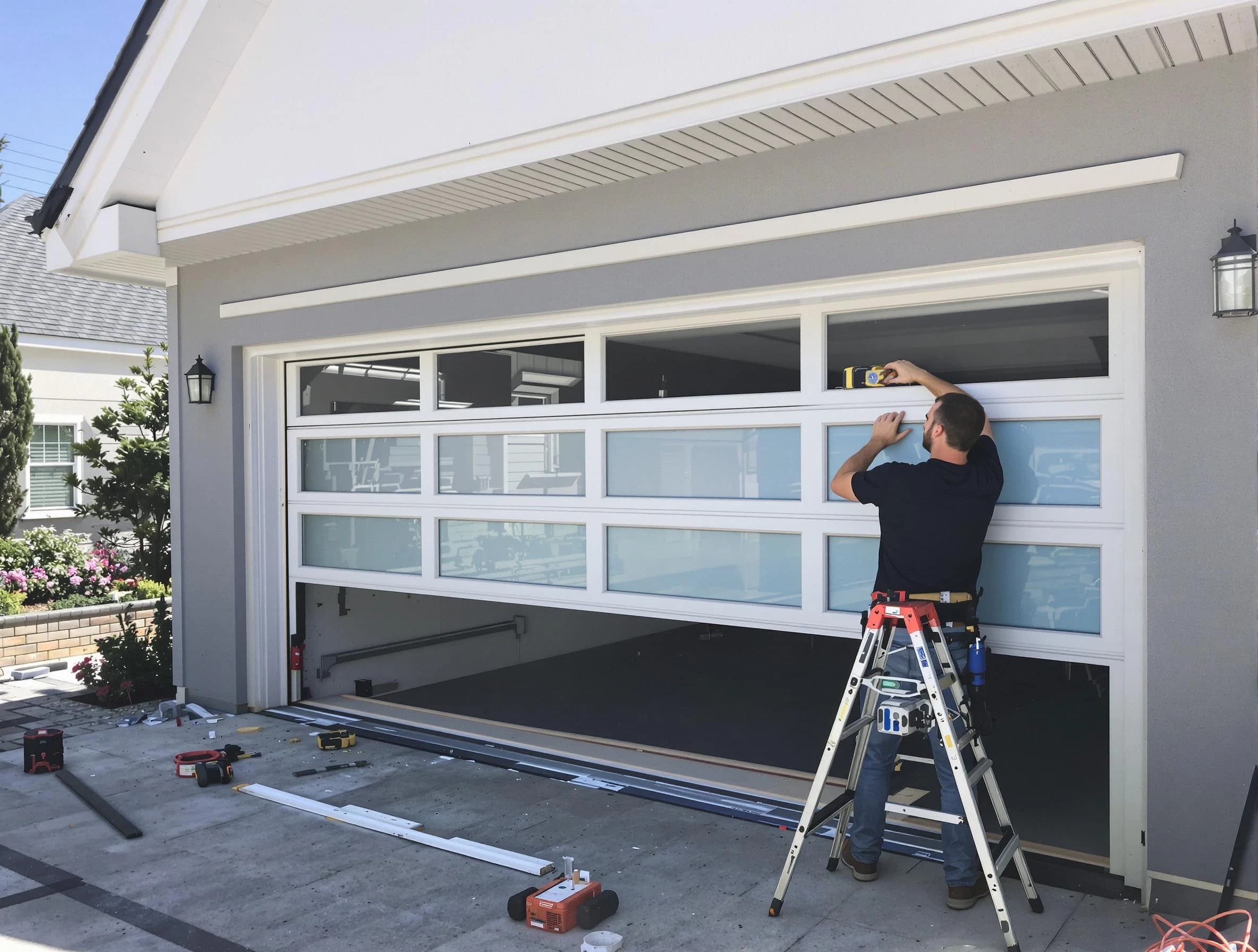 Los Ranchos de Albuquerque Garage Door Repair team performing garage door replacement in Los Ranchos de Albuquerque