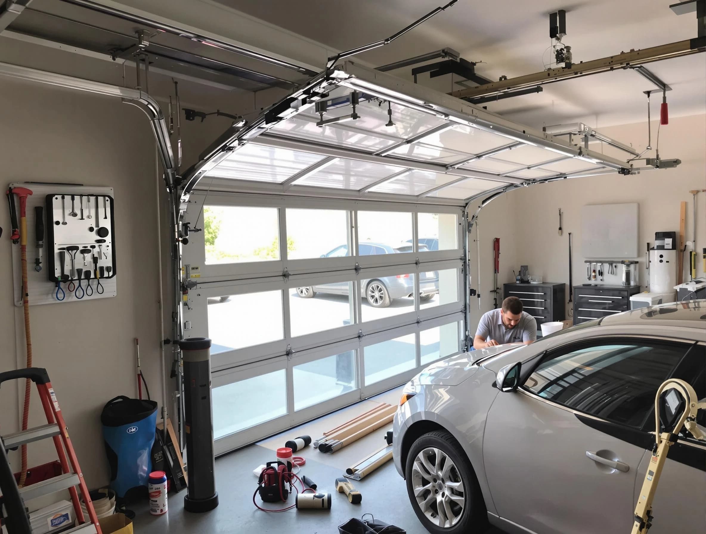 Garage door noise reduction service by Los Ranchos de Albuquerque Garage Door Repair in Los Ranchos de Albuquerque