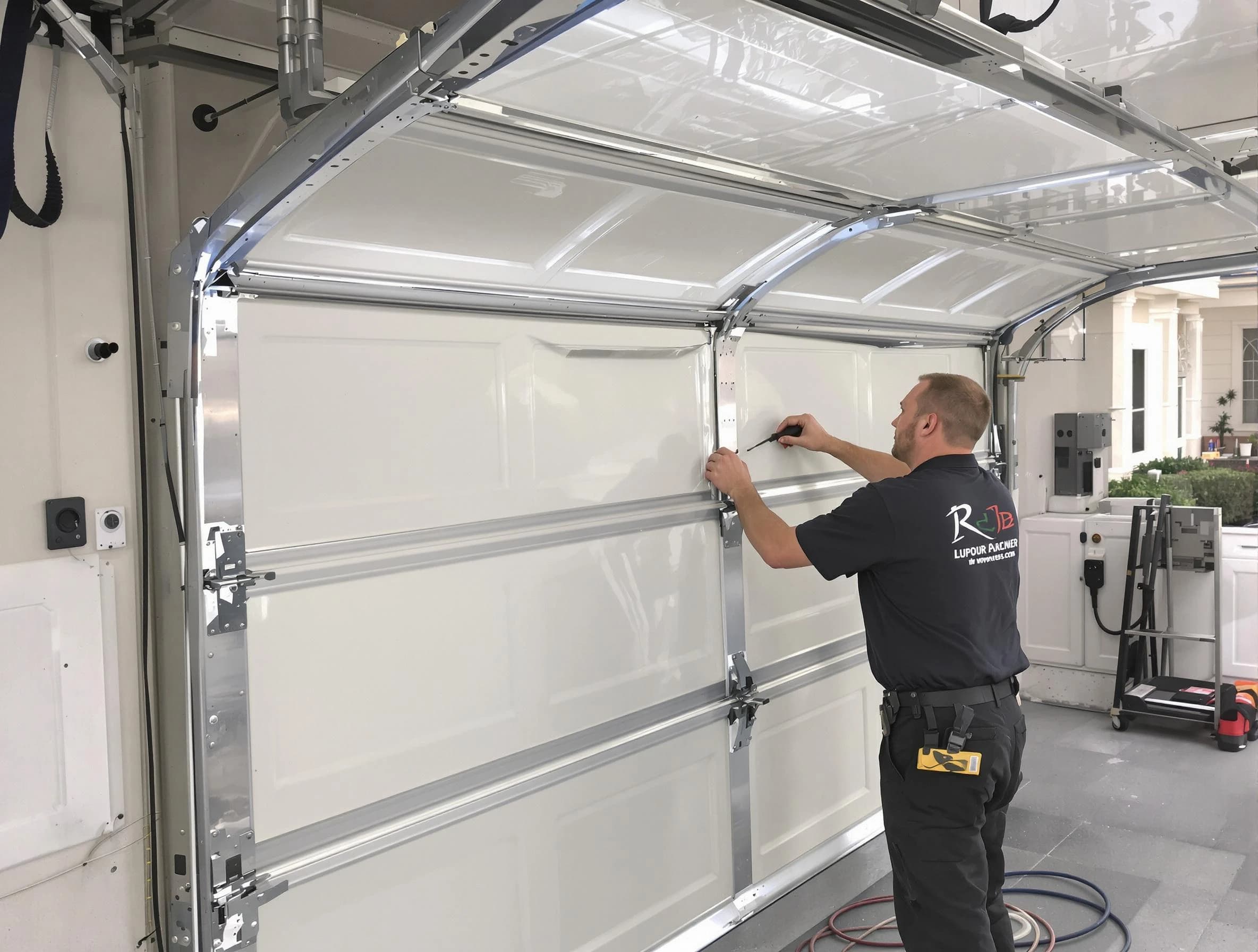 Los Ranchos de Albuquerque Garage Door Repair professional performing panel repair in Los Ranchos de Albuquerque