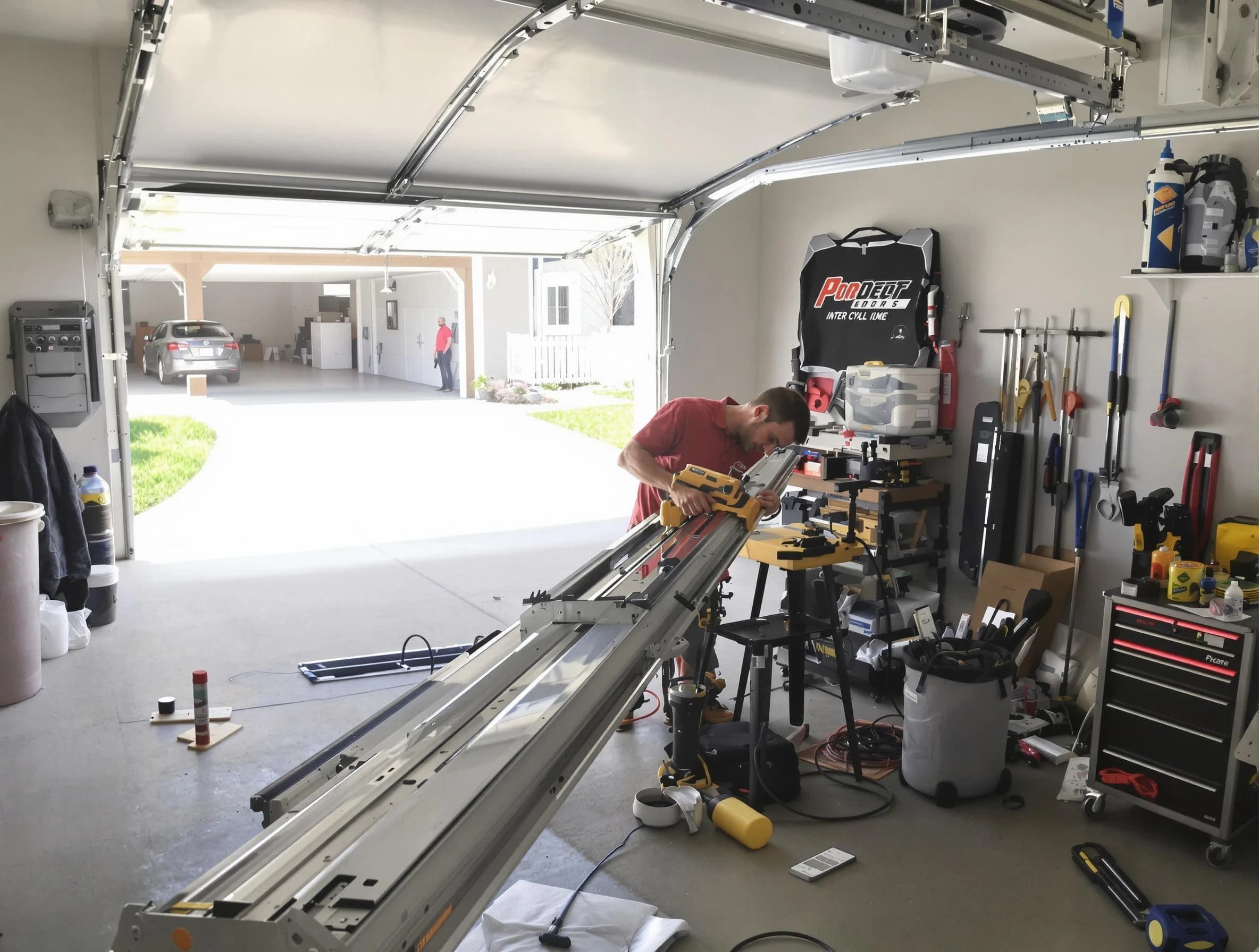 Los Ranchos de Albuquerque Garage Door Repair expert performing track repair in Los Ranchos de Albuquerque