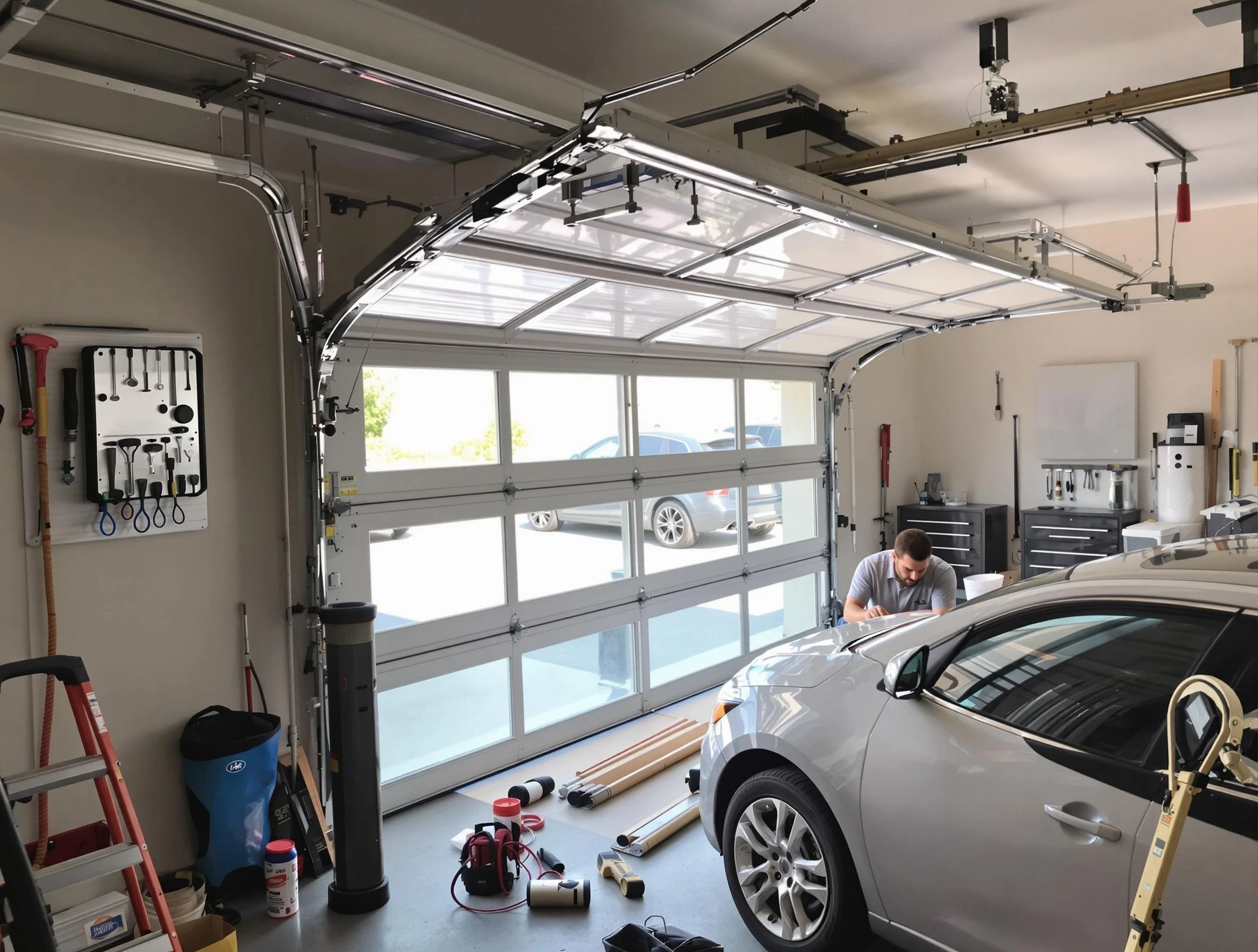 Garage door noise reduction service by Los Ranchos de Albuquerque Garage Door Repair in Los Ranchos de Albuquerque